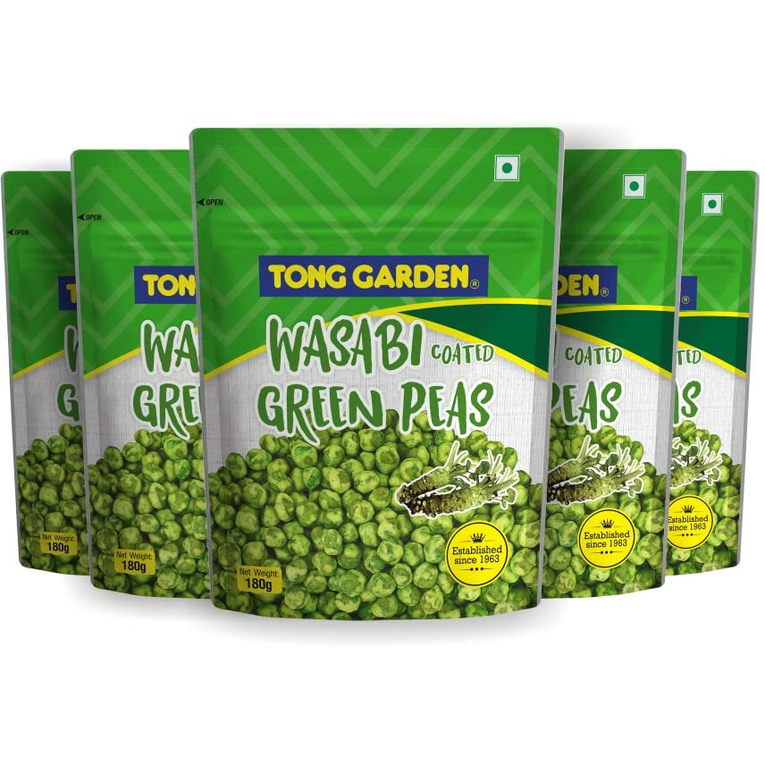 Tong Garden Imported - Wasabi Green Peas 180Gram Pouch Pack Of 5