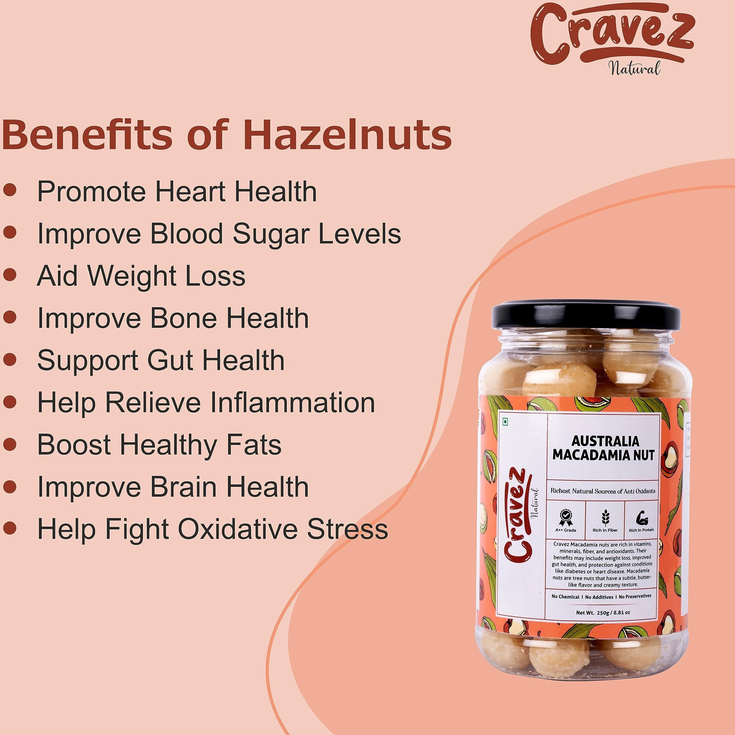 cravez Exotic Macadamia Nuts - 1000 Gram (Grade A ++ Nuts, Premium Jumbo Size, Imported) Richest Natural Source Of Antioxidants | Healthy Fats |Vegan | No Additives | Packed In Premium Reusable Jar