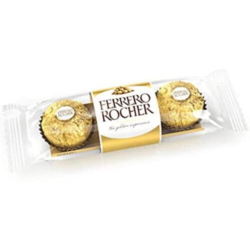 Ferrero Rocher Chocolate Pralines Treat Pack 3 Pieces-6 Pack Pouch, 6 X 37 G,148 Grams