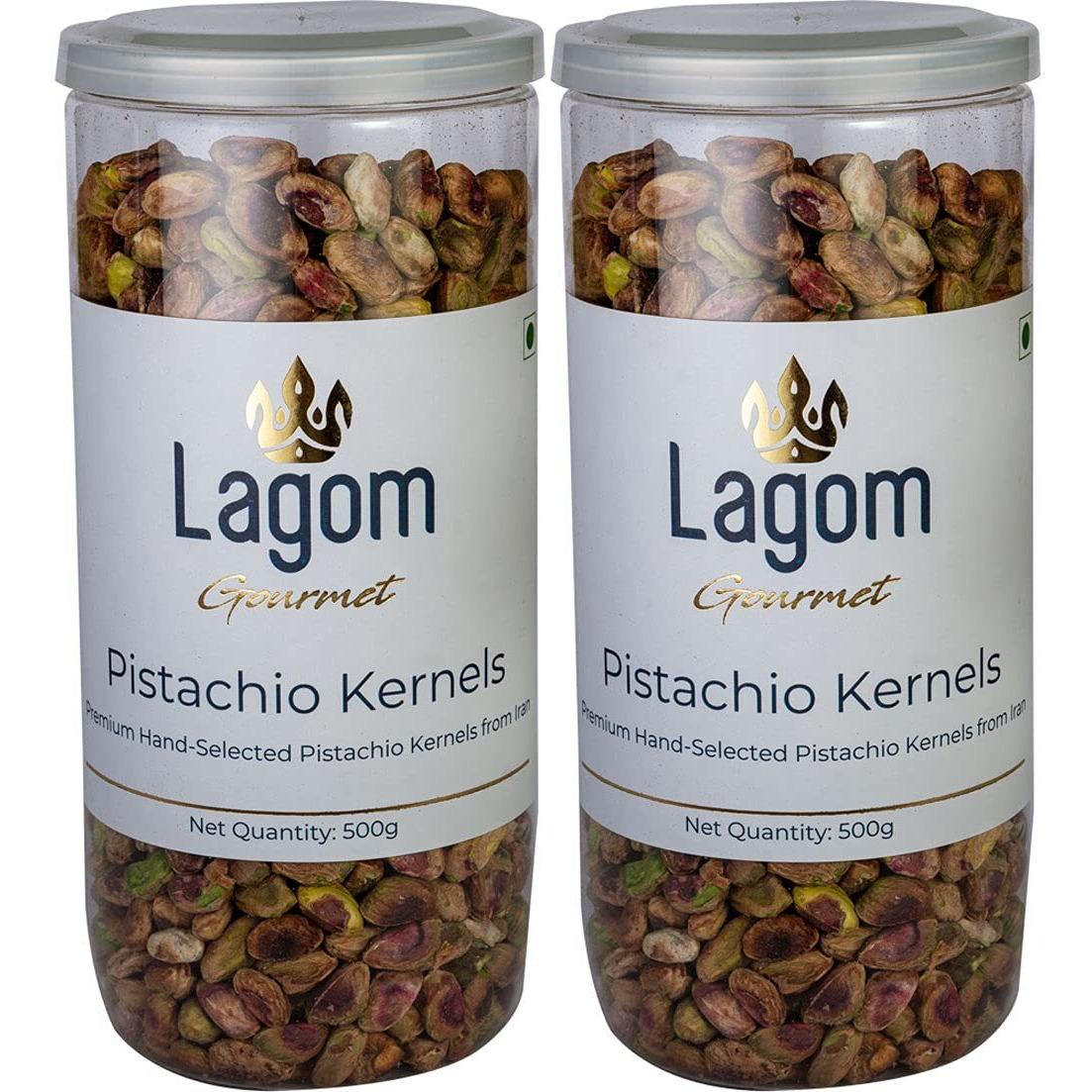 Lagom Gourmet Pistachio Kernels 1 Kg | All Natural | No Preservatives | No Additives | Gluten Free | Vegan | Plant Based | Non Gmo | Nuts | Dry Fruits | Pistachios | Pista Without Shell