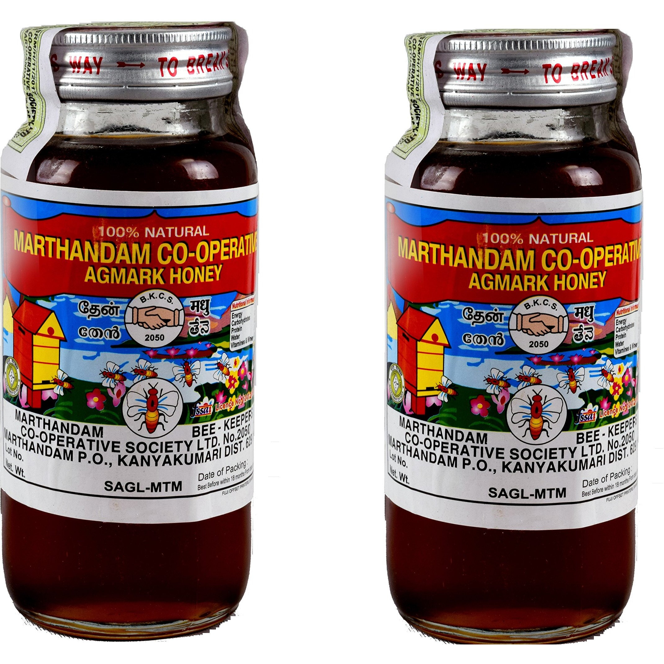NATHAN HERBALS & ORGANICS Marthandam Co-Operative Agmark Honey - 1000Gm