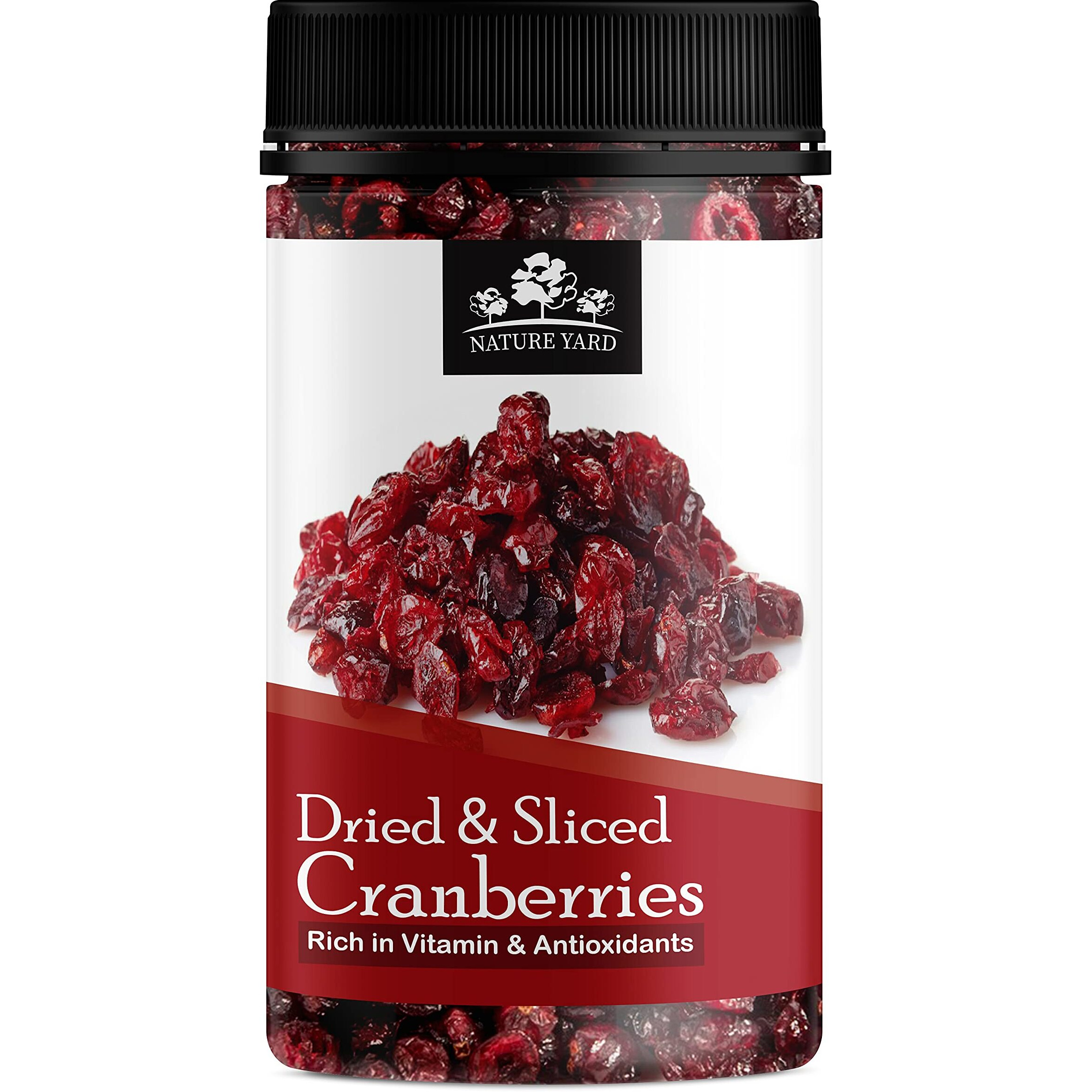 NATURE YARD Dried Cranberry dry fruit- 250 Gm - Naturally Dehydrated Real Sliced Cranberries