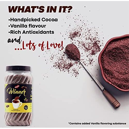 Campco Winner Delicious Hot or Cold Chocolate Drink Powder Mix | Drinking Chocolate | Added Vanilla Flavor (Pack of 2)