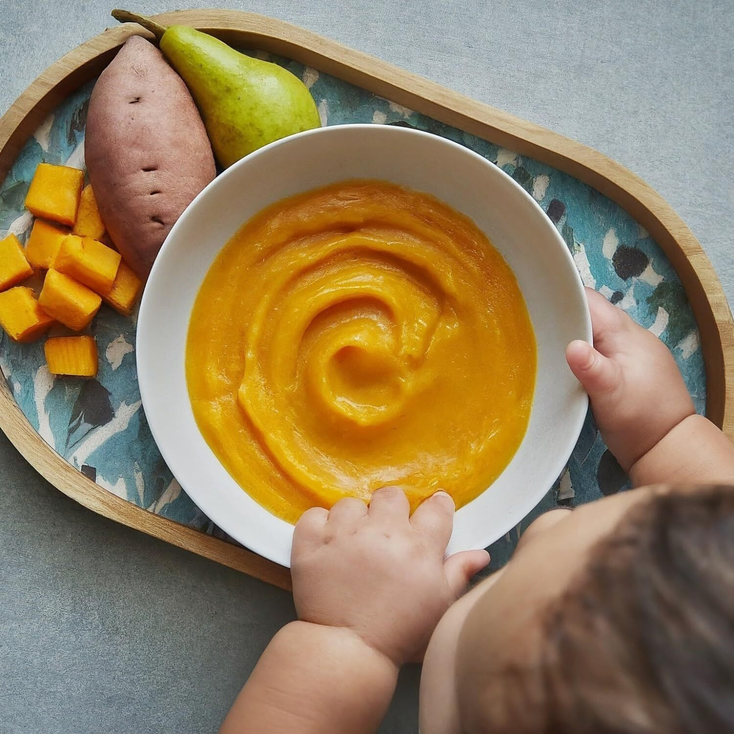Happa Organic, Veggies & Fruit Puree (sweet potato + spinach, sweet potato+mango+pears), Stage 2 & 3, 6 Pouch 100 Grams each