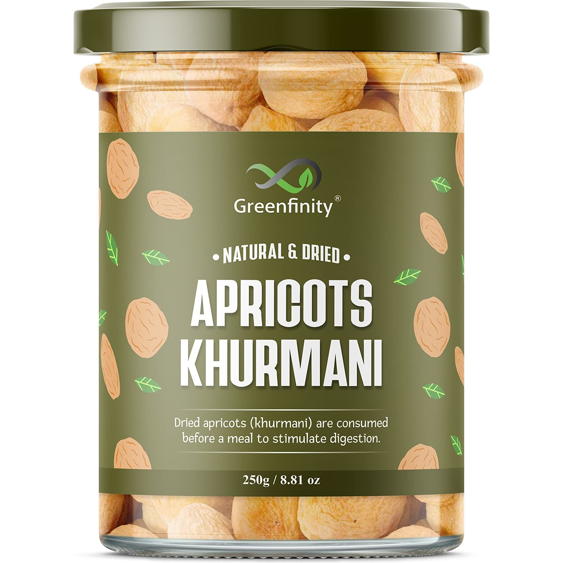 GreenFinity Mixed Dry Fruit (Almonds, Cashew Nuts, Green Raisin, Apricot - 250g (Pack of 4))