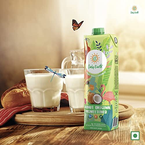 Only Earth Coconut Drink | Best for Coffee, Tea, Cereals, Shakes or As Is | 40% Coconut Water + 59% Coconut Milk | Dairy Free | Unsweetened | Plant-Based | Source of Calcium | Preservatives Free | No Added Sugar | No Trans-Fat |Thai Coconuts