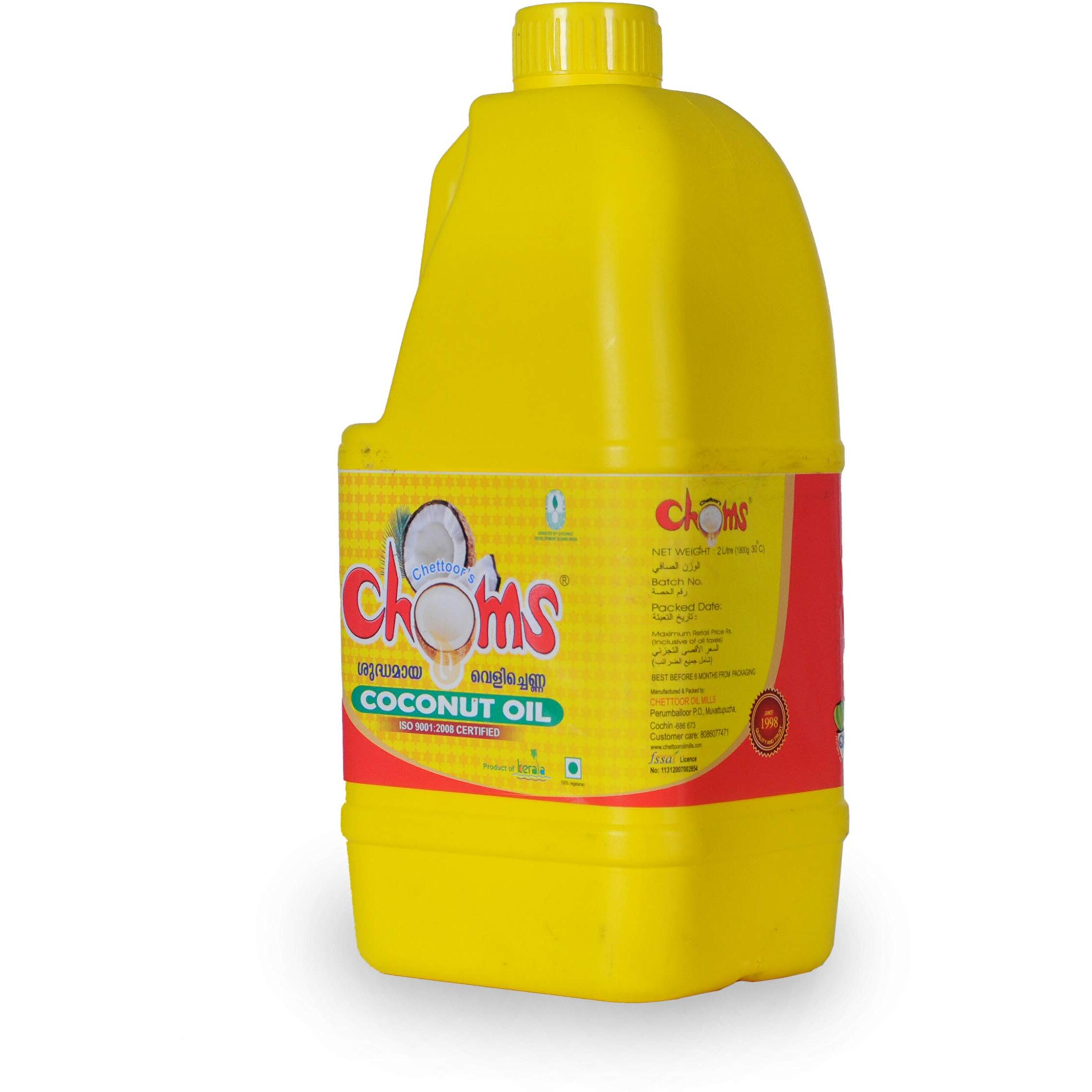 CHOMS Cooking Coconut Oil, 100% Pure, Edible (2 Litre)