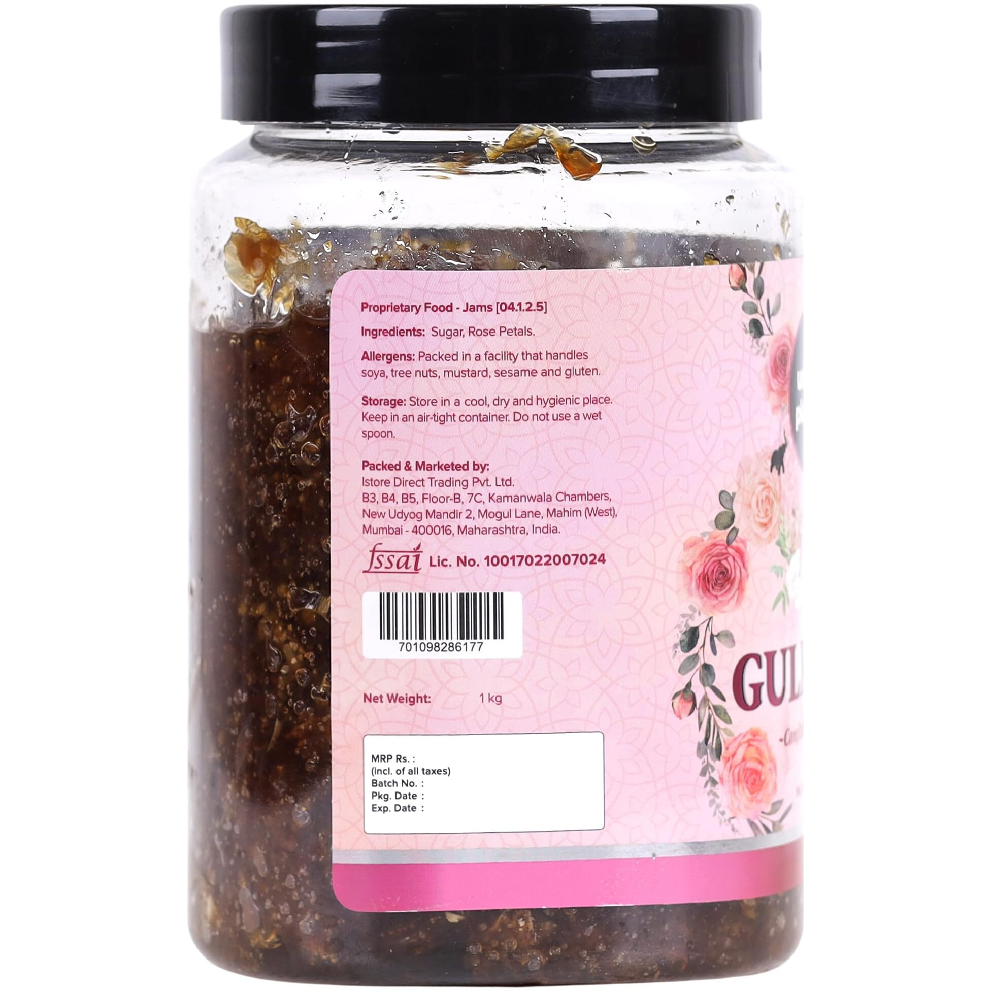 Urban Platter Natural Gulkand (Rose Petal Jam), 1Kg [100% Natural | Sun Dried | Natures Coolant | Chaitri Roses.]