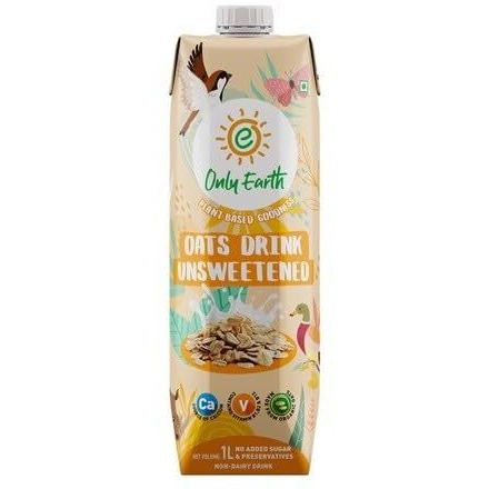 Only Earth Oat Beverage| Unsweetened Drink | Lactose Free | Preservatives Free | Plant Based | Dairy Alternative | Source of Calcium | Source of Vitamin B1, B2 & B12 1 Litre