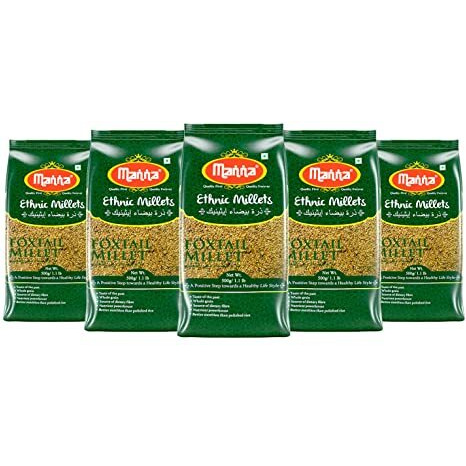 Manna Foxtail Millet 2.5kg (Kaon/Kang/Kangni/Kakum/Navani/korralu/Korra/Thinai) | Natural Grains | Low GI Native Rice | High Protein & More Fibre than Rice (Foxtail Millet)