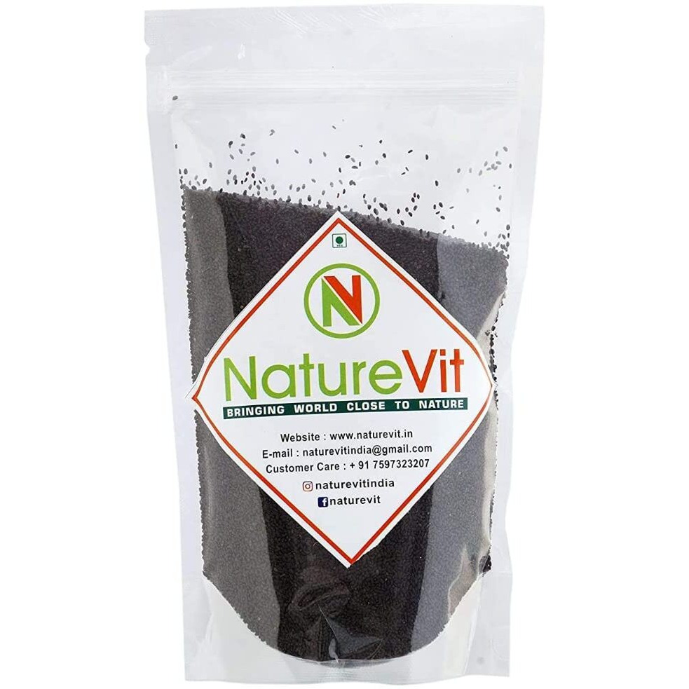 Nature Vit Basil Seeds, 1 Kg|Tukmaria Seeds|Sabja Seeds - Reduces Body Heat|