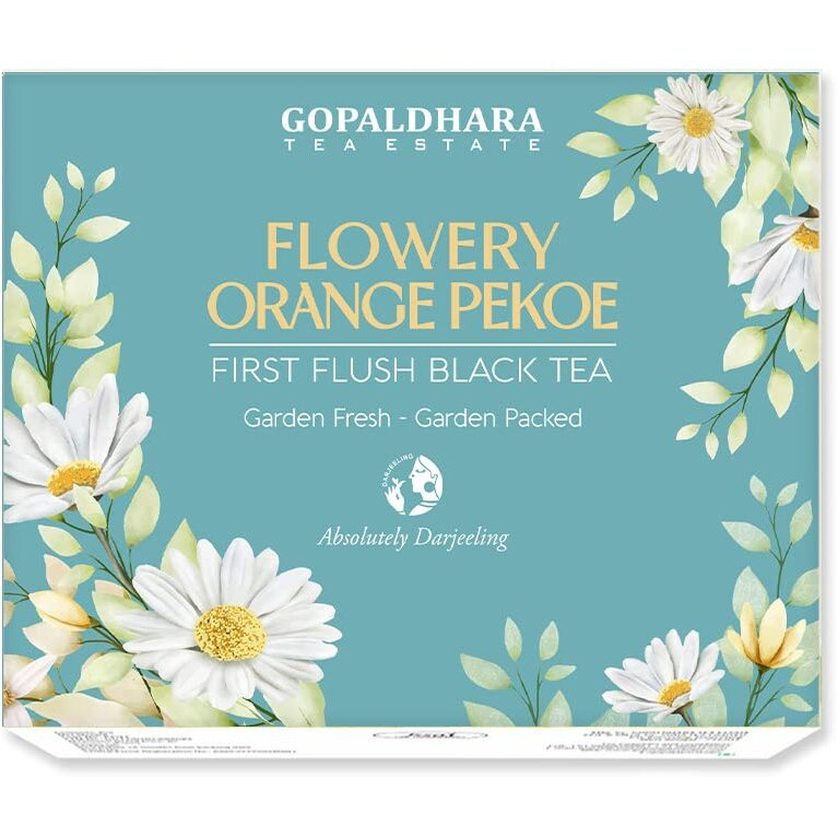 GOPALDHARA Darjeeling Tea First Flush Flowery Orange Pekoe 200 Gm Paper Box - (Regular Series) Ftgfop1 Leaf First Flush Black Tea From The High Hills Of Darjeeling