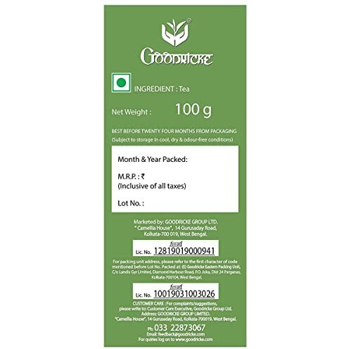 GOODRICKE Thurbo Darjeeling Tea - 100Gm, (Pack Of 3) | Single Estate Whole Leaf Tea | 100% Pure & Original Darjeeling Long Leaf Tea | Darjeeling Tea Loose Leaves | Darjeeling Black Tea