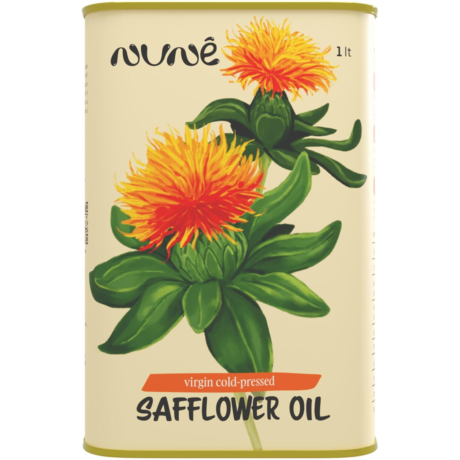 Nune Virgin Cold Pressed Safflower - 1 Litre with Pure & Certified Cooking Oil
