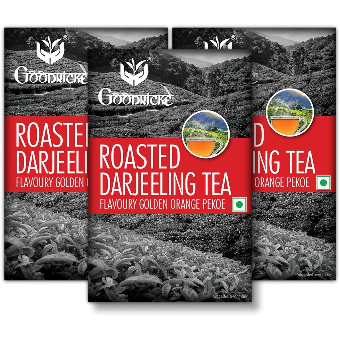 GOODRICKE Roasted Darjeeling Tea - 100 gm (Pack Of 3) | 100% Pure & Original Whole Long Leaf | Flavoury Golden Orange Pekoe | Black Tea