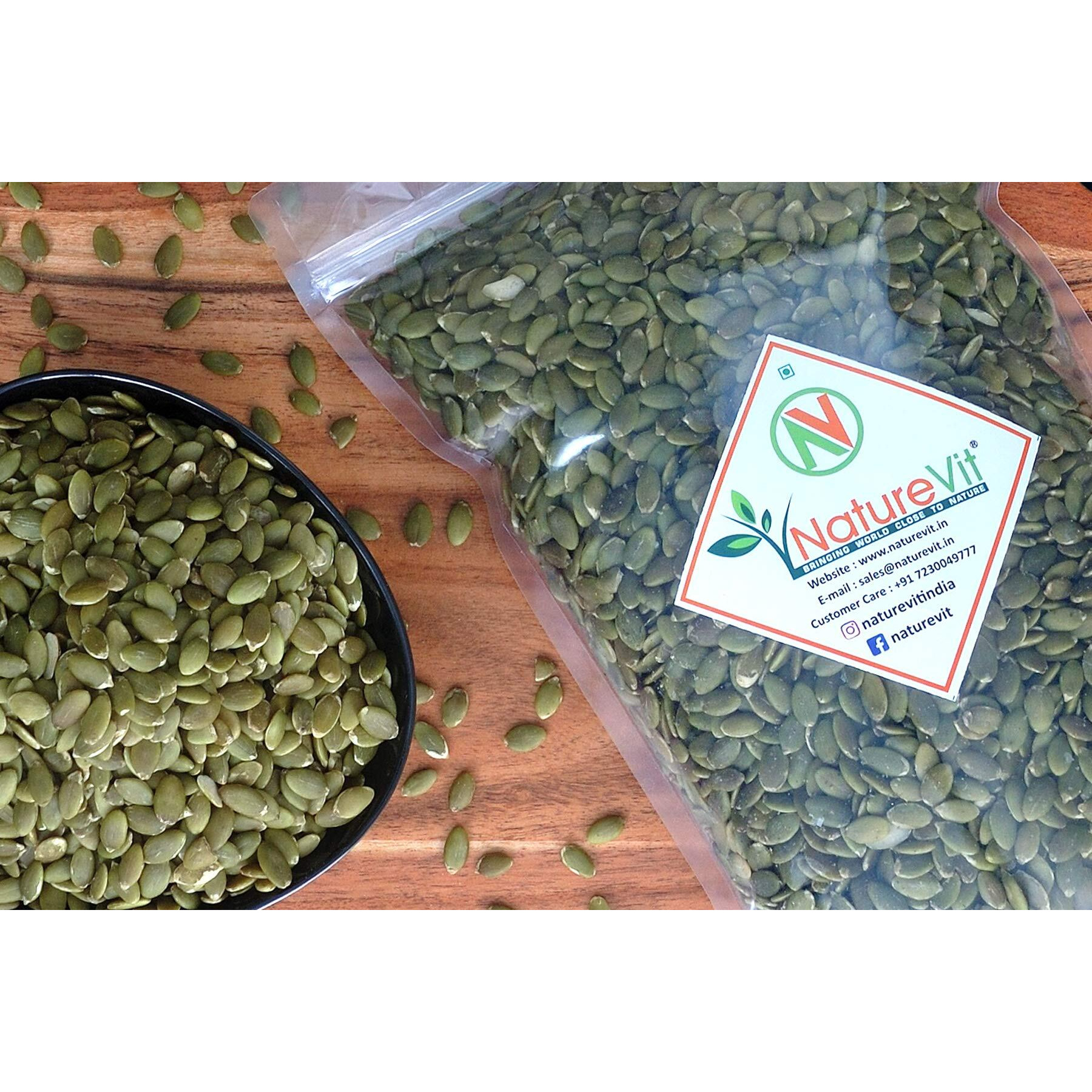 Nature Vit Pumpkin Seeds For Eating, 5 Kg [1 Kg x 5 Packets]