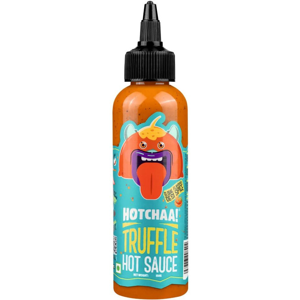 Hotchaa Truffle Hot Sauce - New Launch Made With Olive Oil | Umami | Spicy | Aromatic | | Vegan Hot Sauce | Ideal For Sandwiches, Burgers, Pizza, Noodles, Eggs & Momos | 150 gram