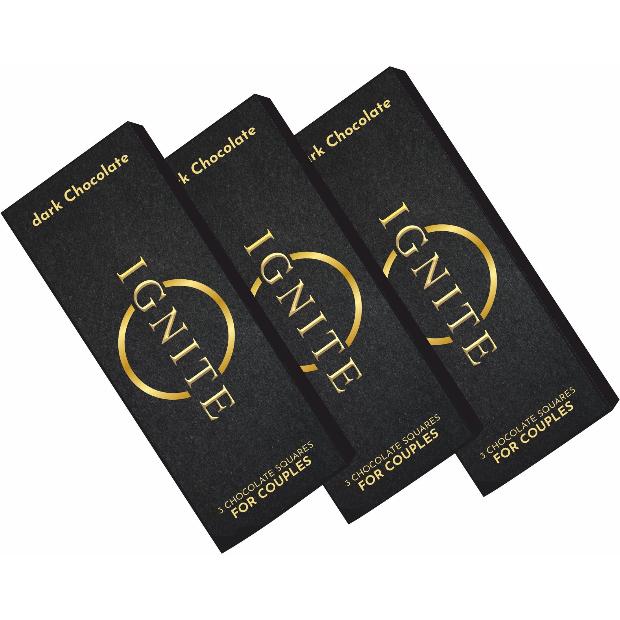 MBDH Wellness Ignite Chocolate Bars (3 Box) | Dark Chocolate Bar To Improve Mood & Performance | Vitality, Arousal And Energy | Vegetarian, Gluten-Free For Men & Women, 370 Grams