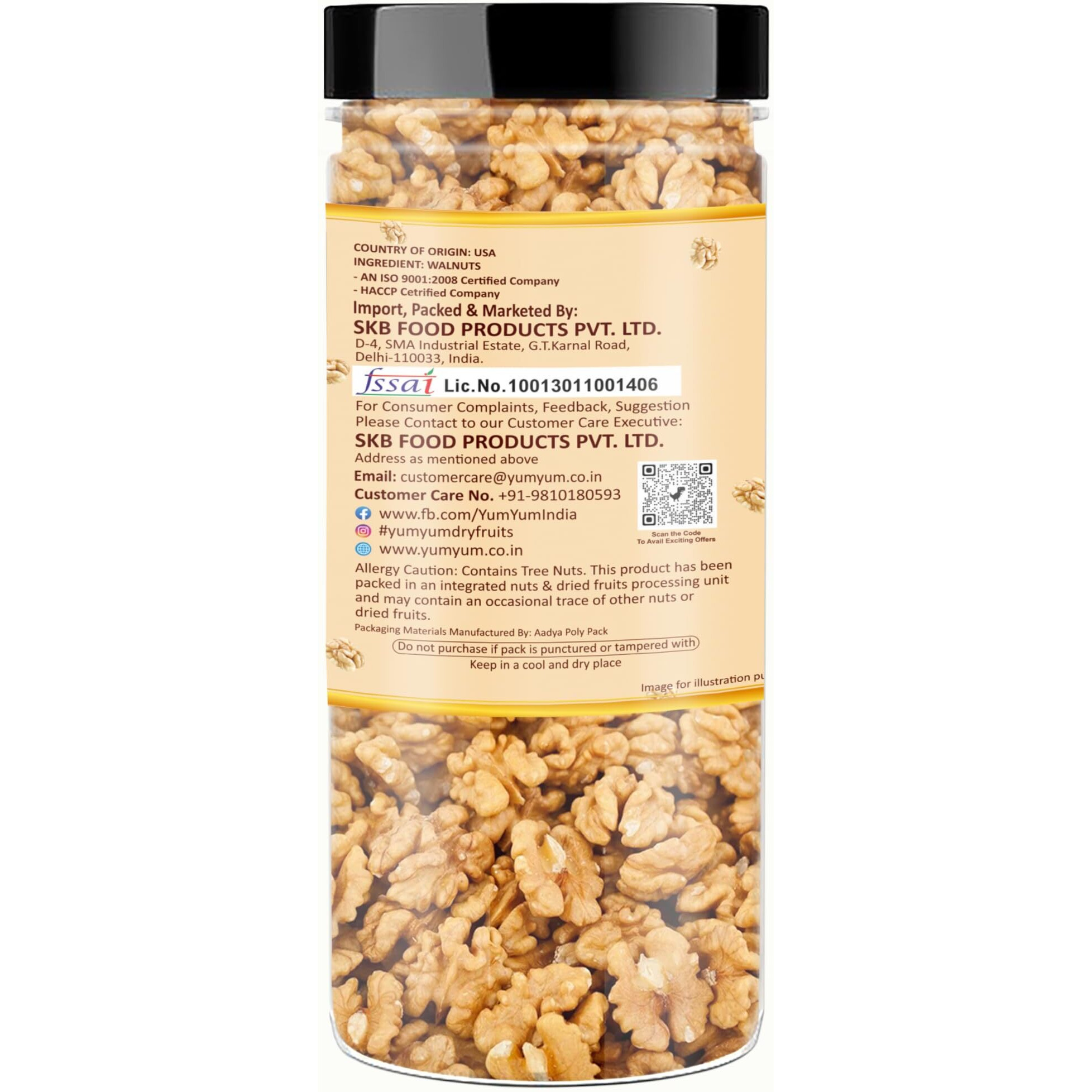 Yum Yum Walnut Kernel, 150g Jar | Akhrot Giri