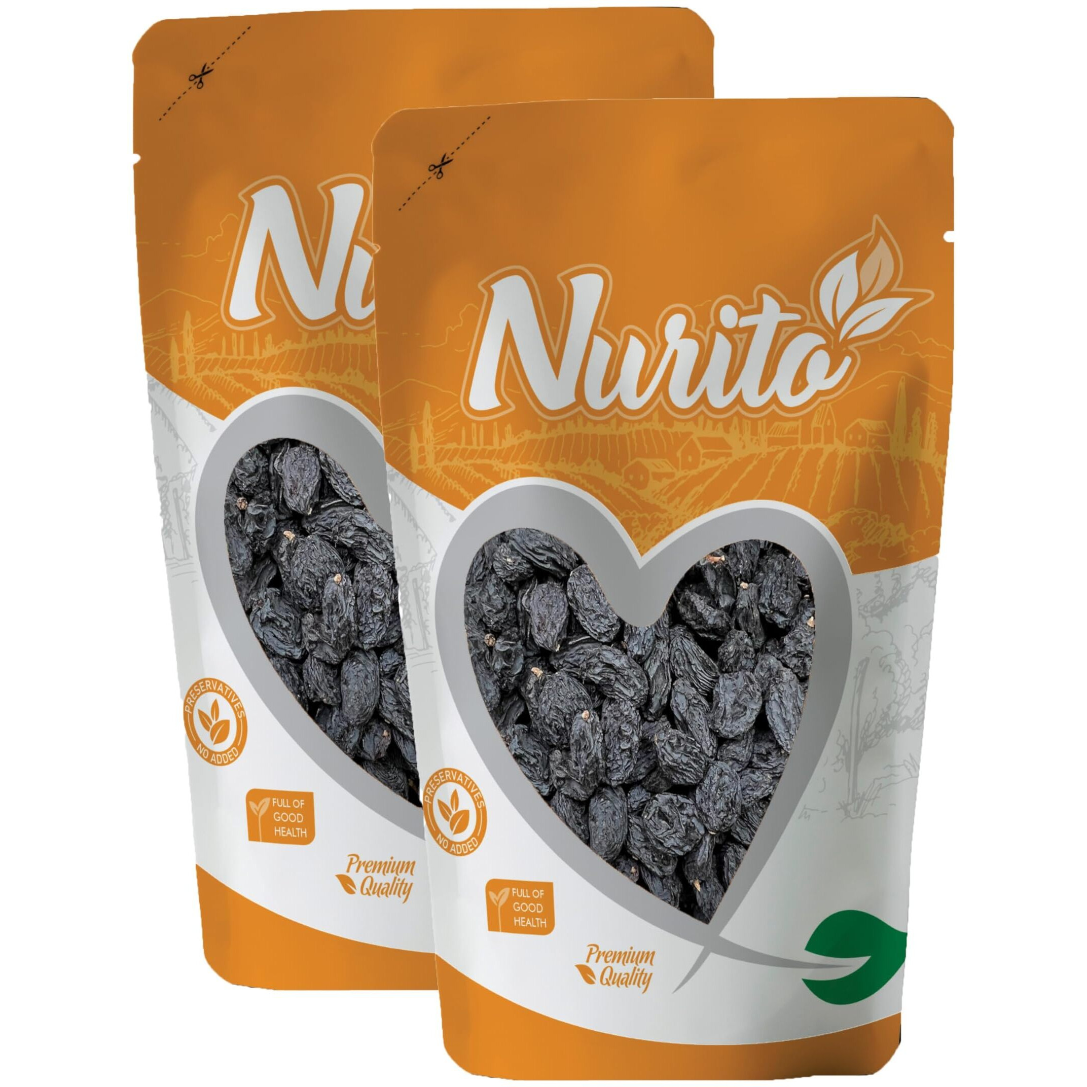Nurito Dried Fruits Nuts And Seeds (Black Raisins/Kail Kishmish) - 500 Gm