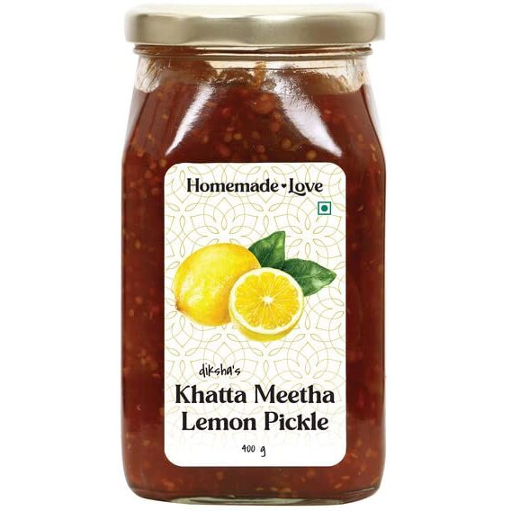 Homemade Love Lemon Pickle (400g)| Sweet and Sour Nimbu Ka Achaar | Khatta Meetha Nimbu Achar