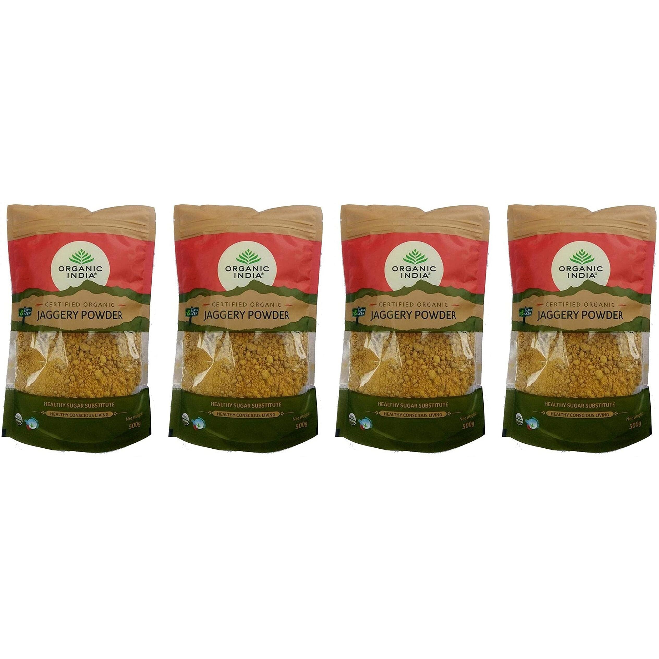 Organic India Jaggery Powder 500g x Pack of 4