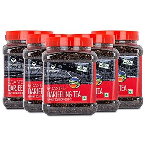 GOODRICKE Roasted Organic Darjeeling Tea - 250 gm (Pack Of 5) | 100% Pure & Natural Whole Leaf | Flavoury Golden Orange Pekoe | Black Tea