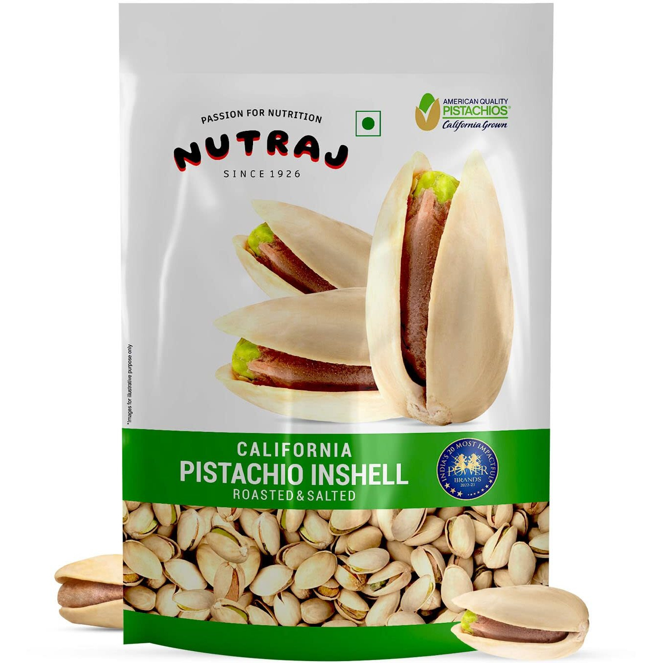 Nutraj California Roasted & Salted Inshell Pistachios 200g| Salted Pista | Crunchy & Healthy | Healthy Snacks | Dry Fruits & Nuts | Rich in Vitamin & Minerals | Withshell Pistachio