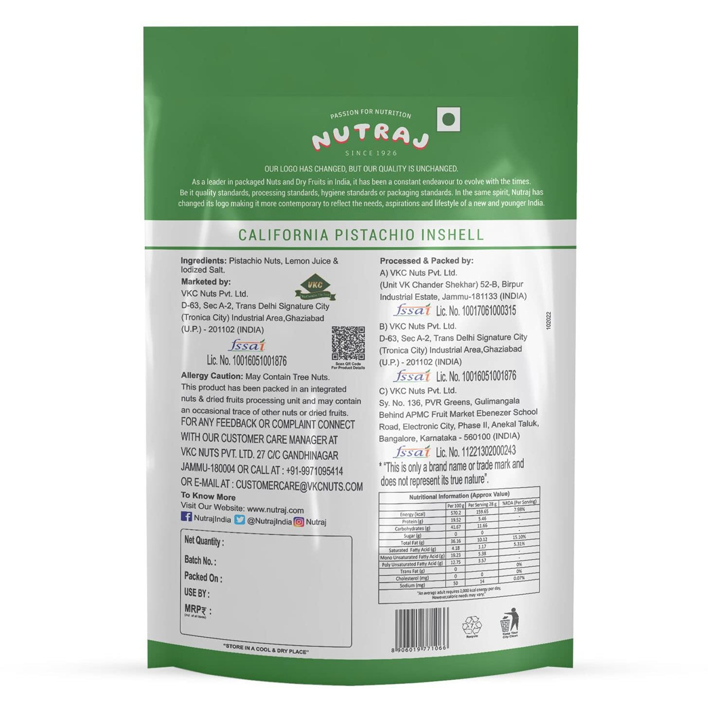 Nutraj California Roasted & Salted Inshell Pistachios 200g| Salted Pista | Crunchy & Healthy | Healthy Snacks | Dry Fruits & Nuts | Rich in Vitamin & Minerals | Withshell Pistachio