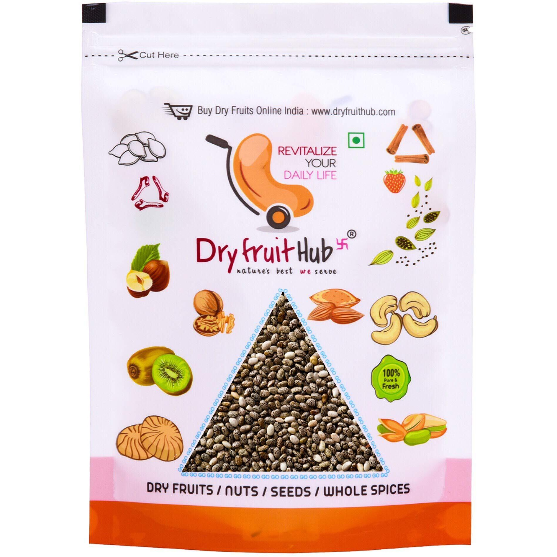 Dry fruit Hub Chia Seeds 1Kg | Chia Seeds for Eating | Chia Seeds for Weight Management | Healthy Snack For Immunity Booster | Rich in Fiber