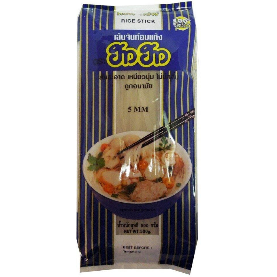 How-How 5Mm Rice Stick Noodles, 17.64 Oz 500G, 2 Pack, Vegetarian
