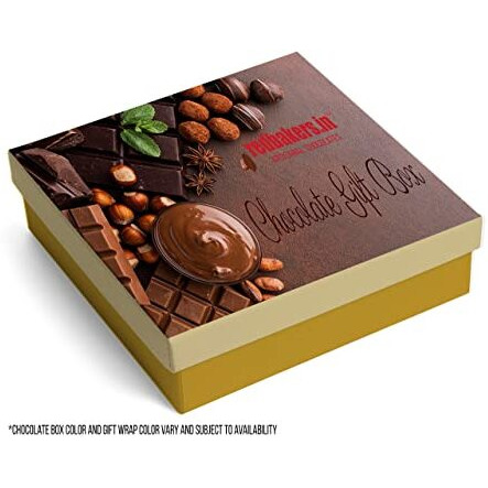 redbakers.in Happy Birthday 12 Chocolate Gift Box & Greeting Card Combo Gift pack (TIKBLACK), 250 grams