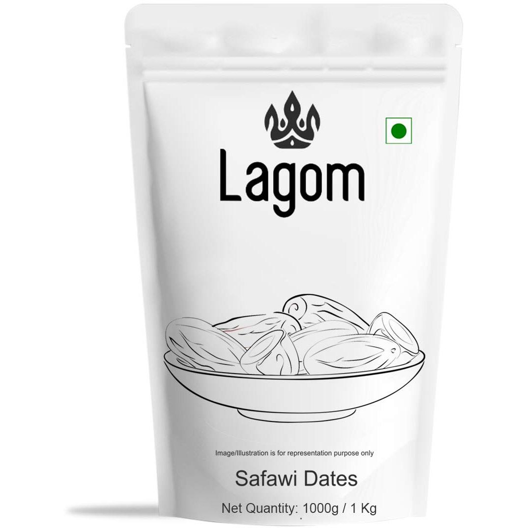 Lagom Safawi Dates 200g | Saudi Arabia Dates | All Natural | No Preservatives | No Added Sugar | Gluten Free | Vegan | Plant Based | Non GMO | Dates Dry Fruits | Khajur | Khajoor | Khejur