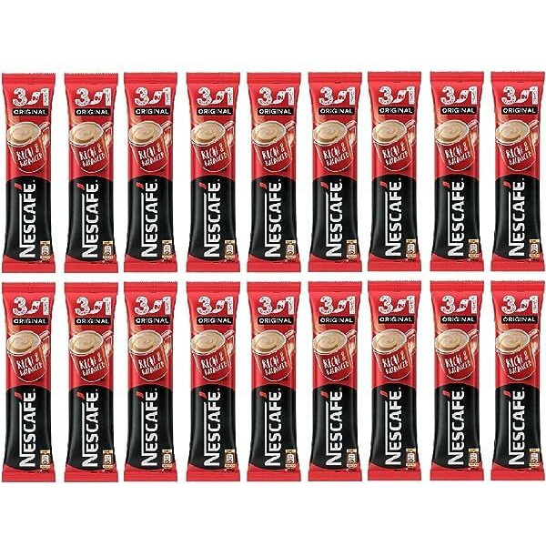 Nescafe 3in1 Original 18 Sachets Each Instant Coffee 17.5Gm Powder Pouch (Imported)