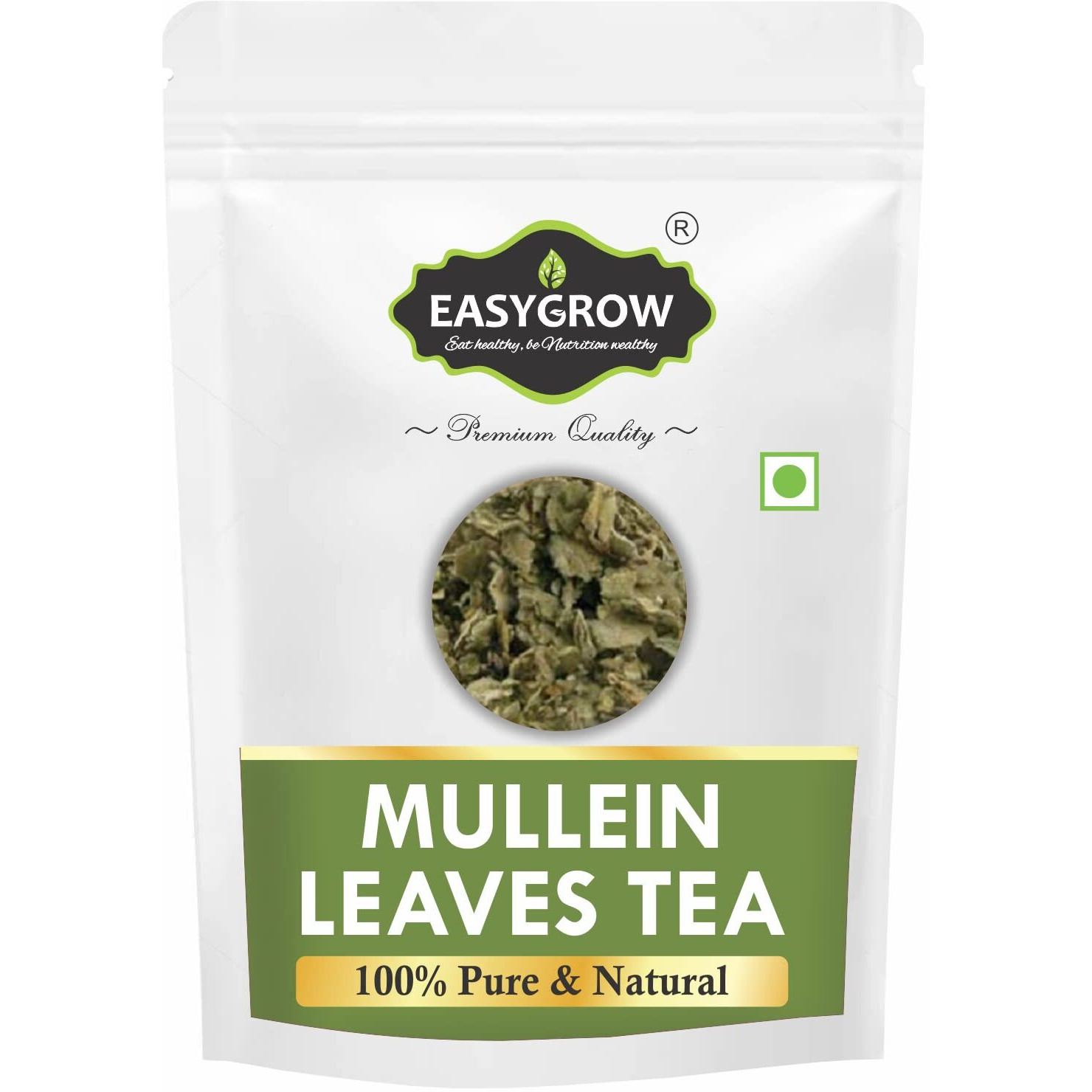 Easygrow Mullein Tea Leaves - 100gm, 200 Cups, Herbal Tea for Lung Detox & Immunity - Loose Mullein Leaf for Lungs, Immunity & Sleep - (100 GM)