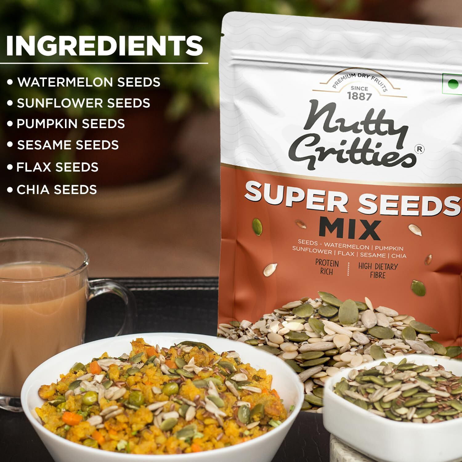 Nutty Gritties Super Seeds Mix (Pack of 5-1000g)