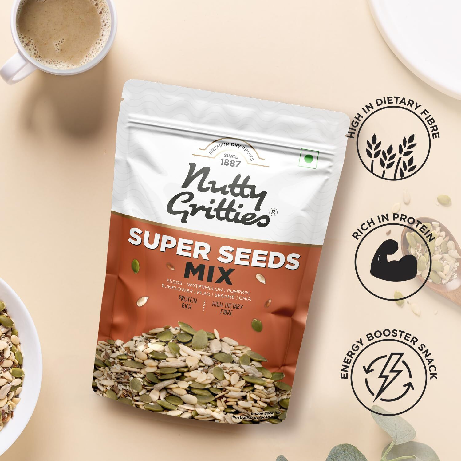 Nutty Gritties Super Seeds Mix (Pack of 5-1000g)