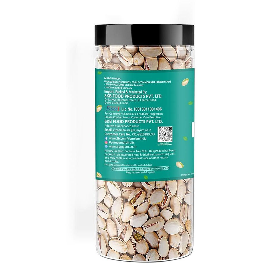 Raghbat Dry Fruits American California Roasted & Salted Jumbo Pistachios 250g Jar | Super Crunchy & Delicious Healthy Snack | Vitamins & Minerals Rich | Immunity Booster