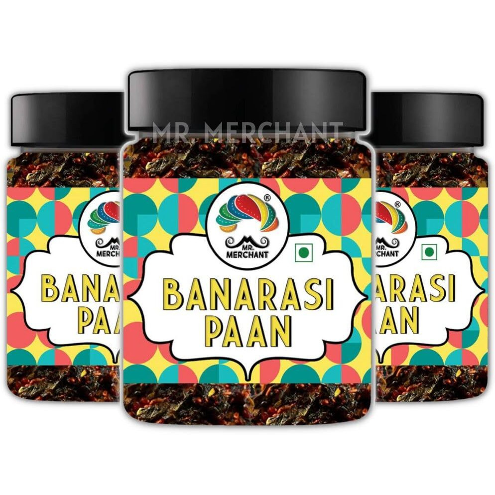 Mr. Merchant Banarasi Meetha Paan Mukhwas, [Mouth Freshener, Digestive, After-Meal Snack] [Jar Pack], 900 Gm (Pack Of 3)