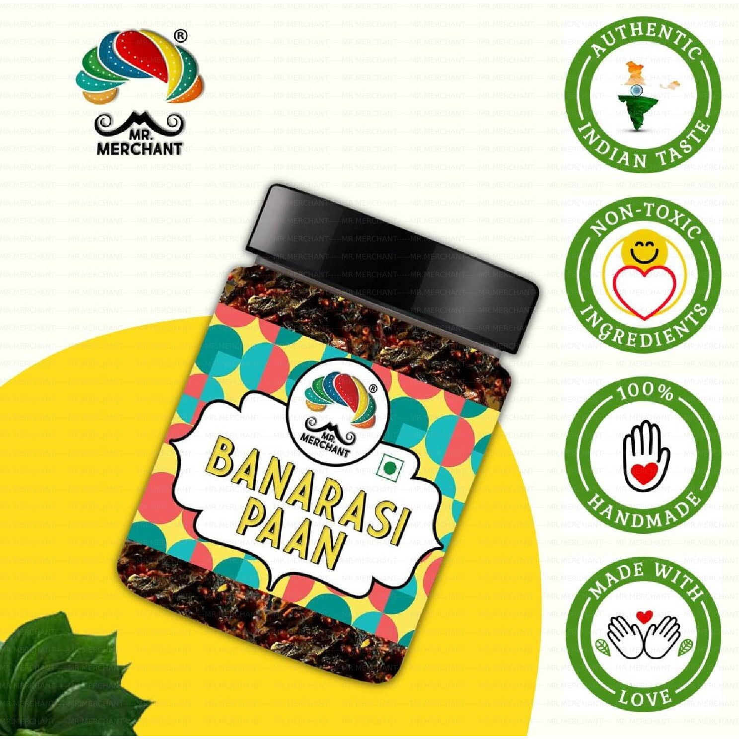 Mr. Merchant Banarasi Meetha Paan Mukhwas, [Mouth Freshener, Digestive, After-Meal Snack] [Jar Pack], 900 Gm (Pack Of 3)