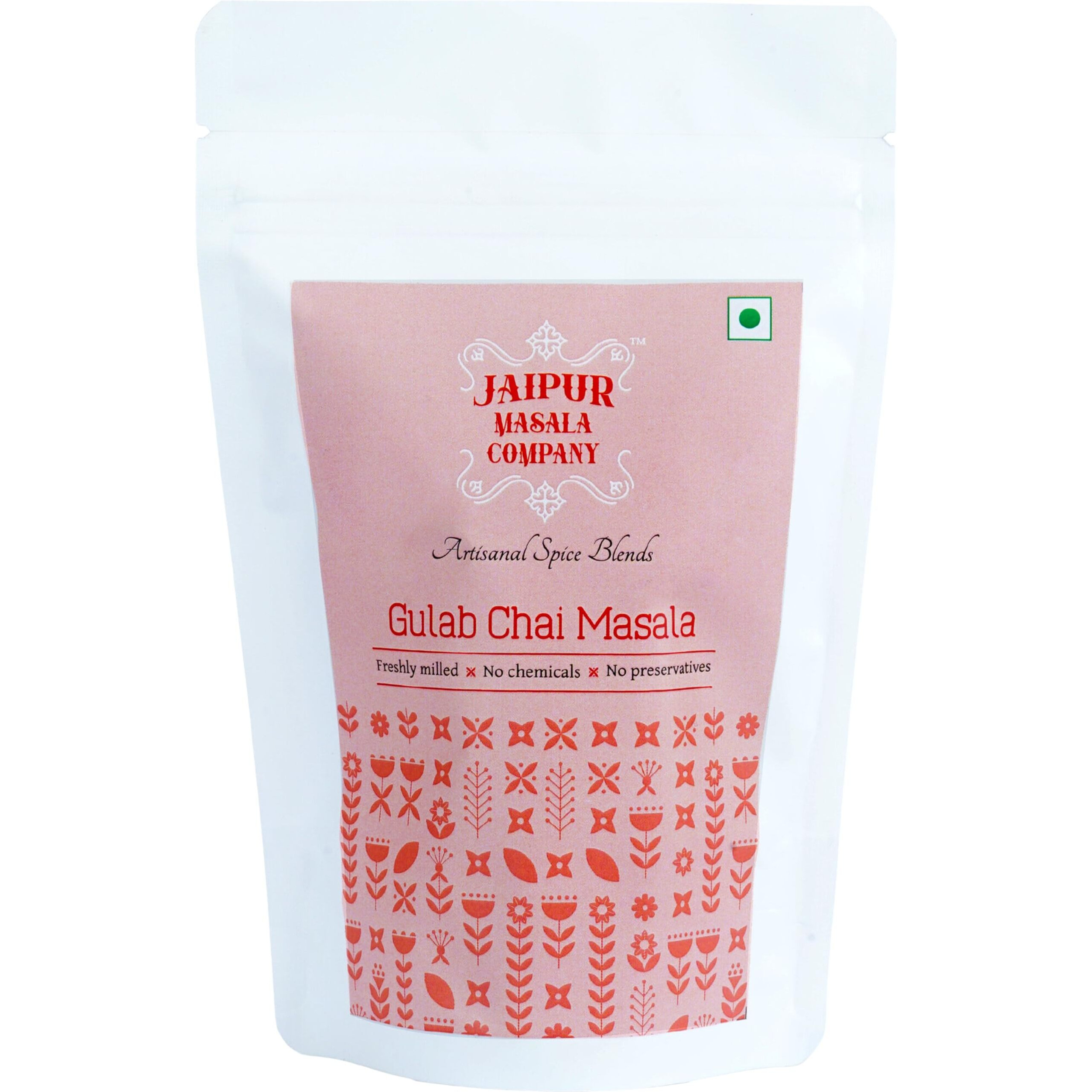 Jaipur Masala Company - Gulab Chai Masala 100 gm | With Premium Rose Petals, 100% Natural, 8 Premium Spices, For Tasty Masala Tea