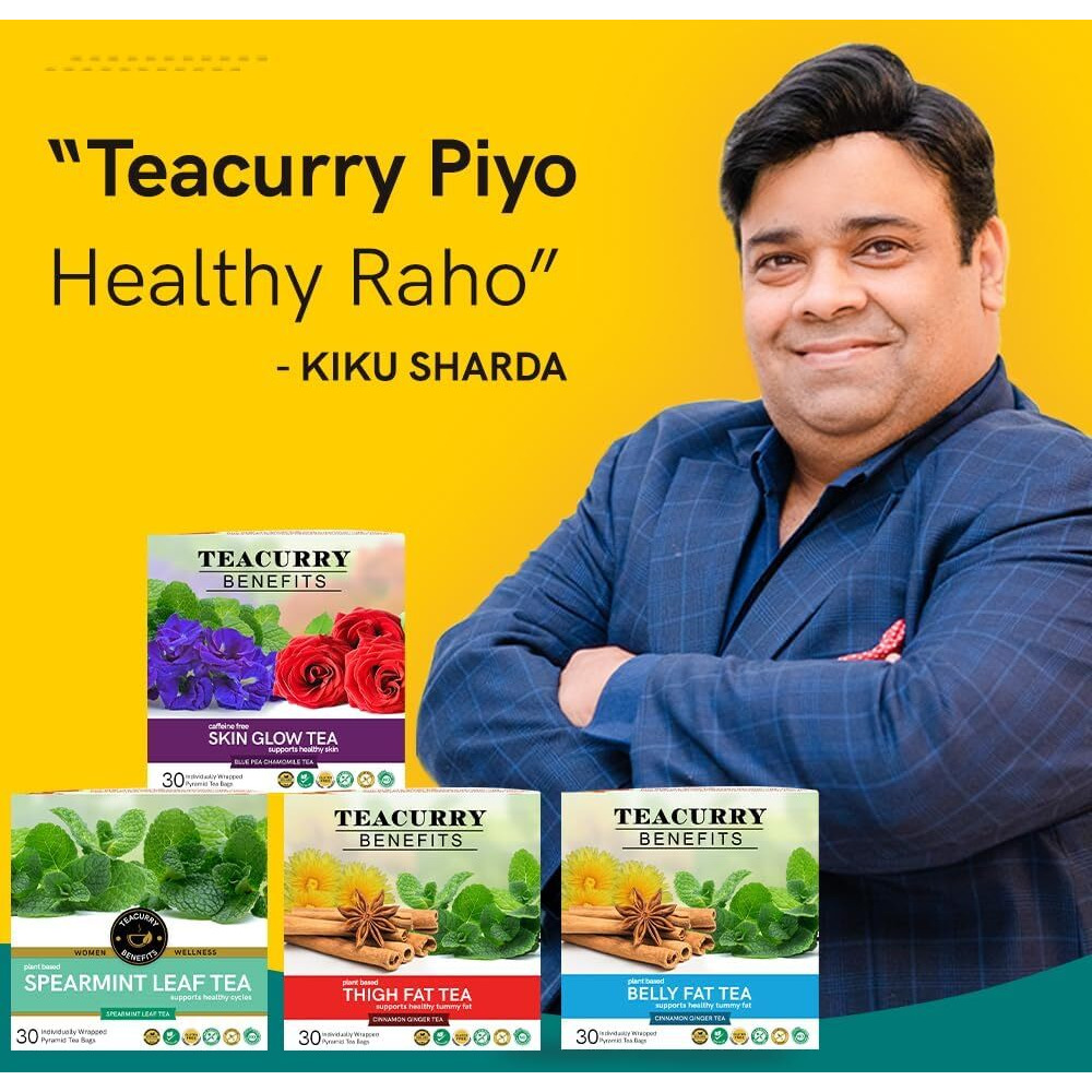 TEACURRY Fatty Liver Tea (3 Month Pack | 90 Tea Bags) - Helps With Abdominal Swelling, Ascites, Enlarged Vessels, 100 grams