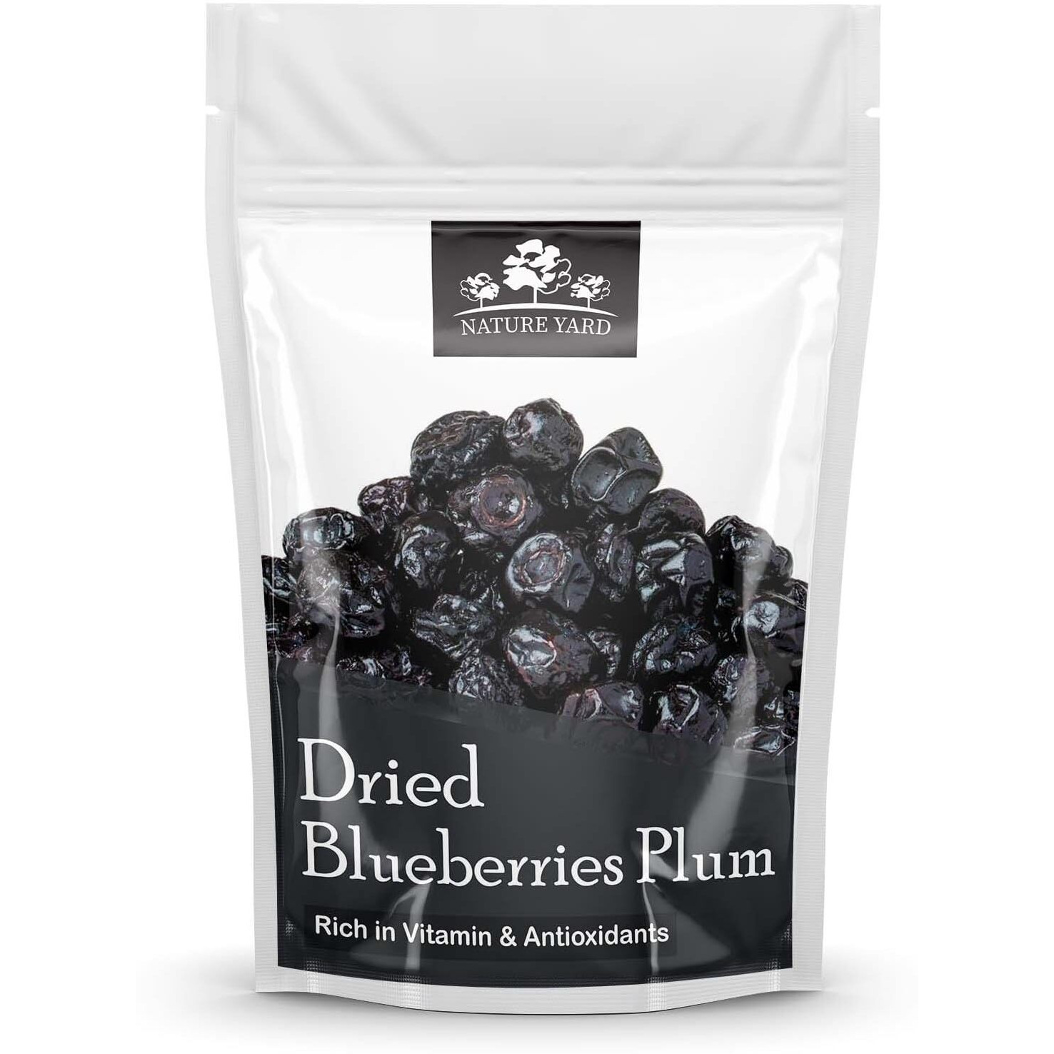 NATURE YARD Dried Blueberry Plum Dry Fruits - 250 Gram - Fresh Naturally Sweet Dried Blueberries