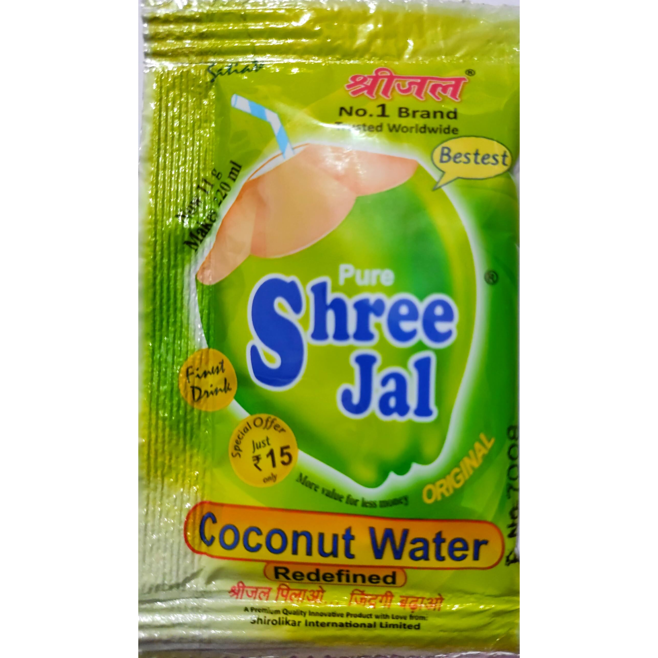 Shreejal Coconut Water Mix Economy Pack of 100 Sachets, (11 Gram Each)