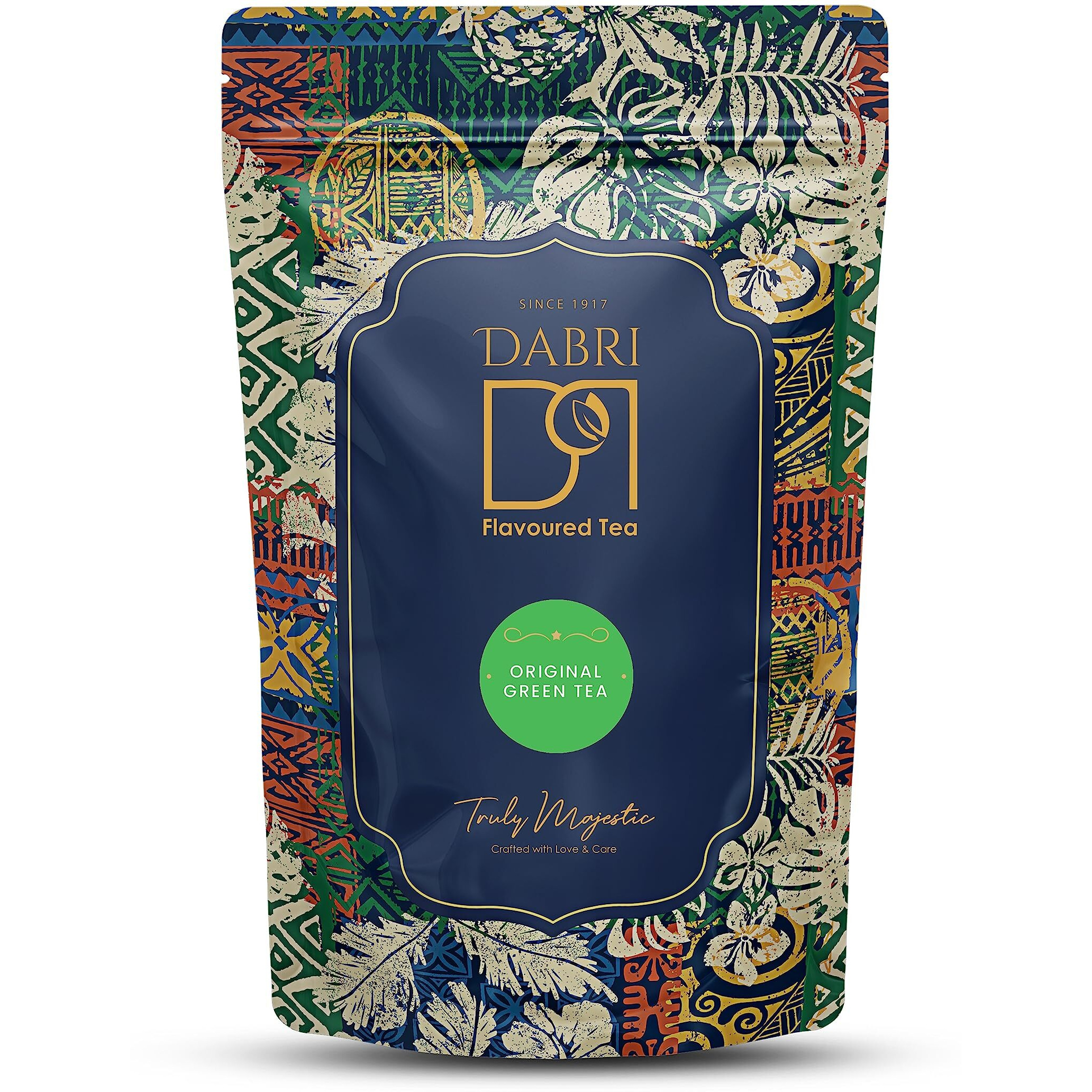 Dabri Detox Green Tea Loose Leaves (200g Set) | fresh Natural flavoured long leaf green tea for good health | Improves Metabolism (100gm Pouch x Pack of 2)