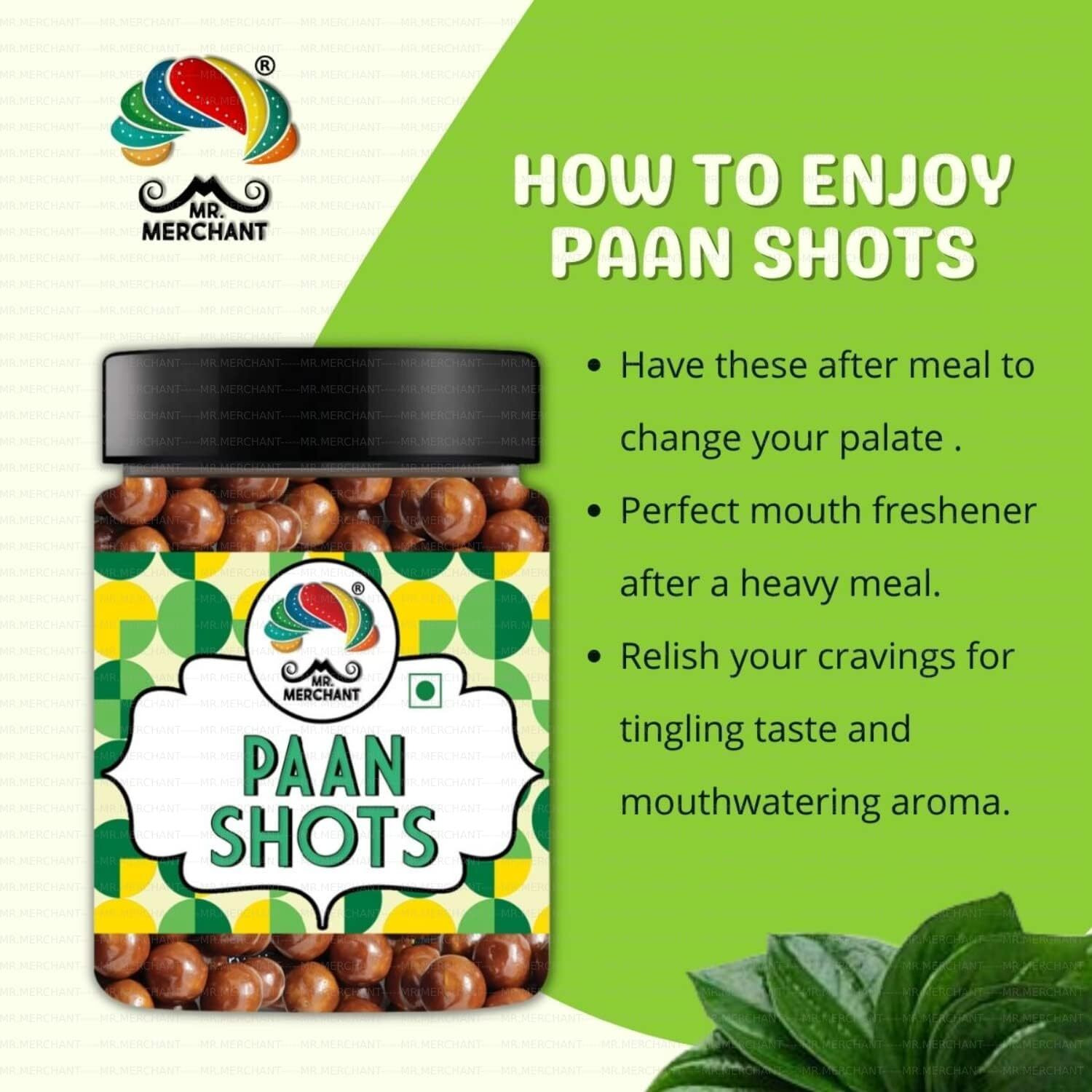 Mr. Merchant Paan Shots (Instant Paan, Mouth freshener, Mukhwas) Pan Flavor Candy, 750 gm(Pack of 3)
