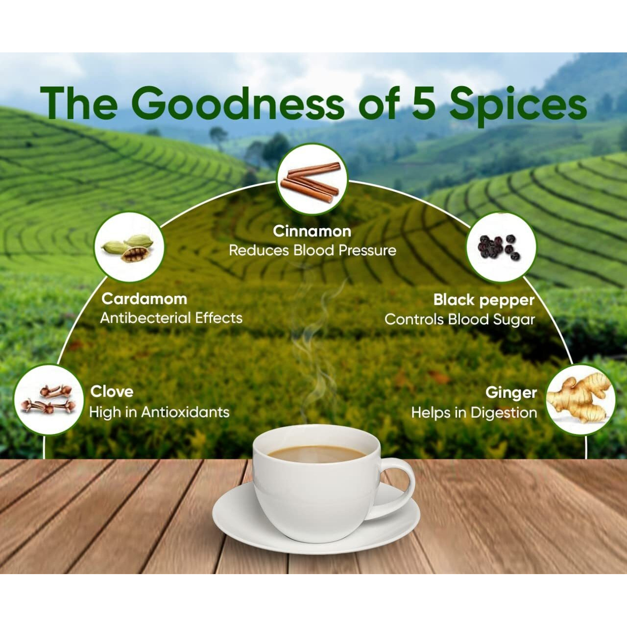 GOODRICKE Supercup Premium Masala Chai Tea Granules 250Grams 100% Natural Spices-Ginger,Clove,Black Pepper,Cinnamon&Cardamom Immunity Booster Assam Tea Masala Chai Chai Patti Chai Masala Tea