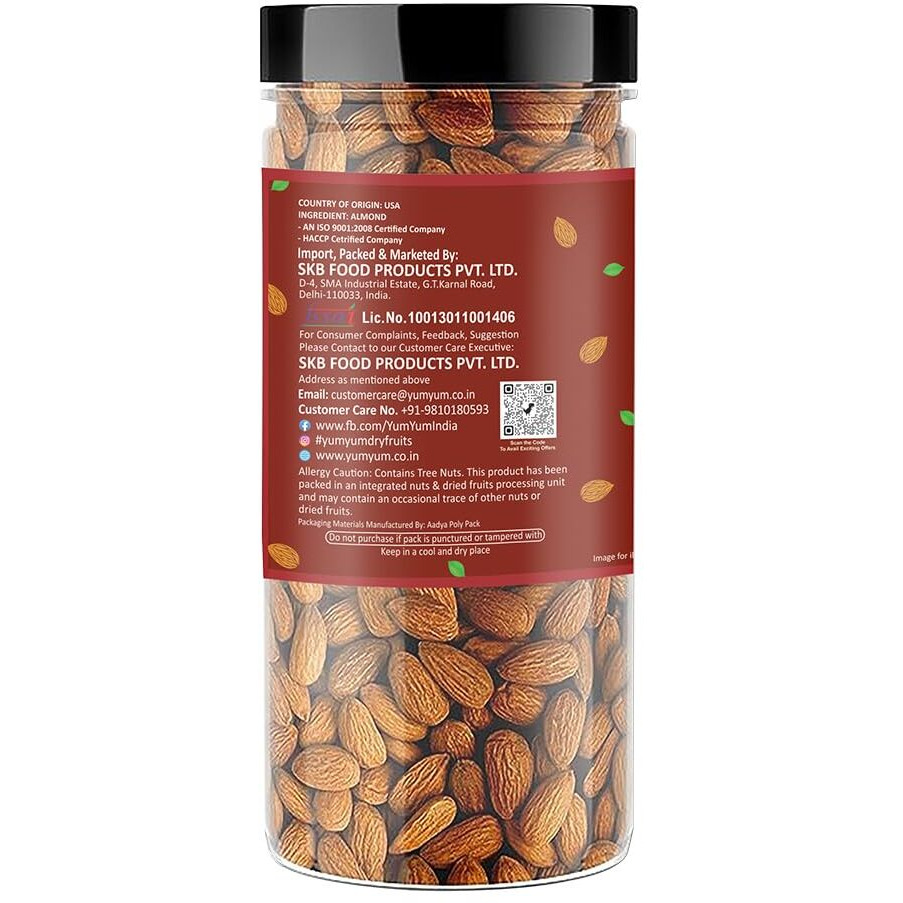 Raghbat 100% Natural and Premium California Almond 250 g | Quality Badam Giri | - Almonds - Rich in Protein and Increase Stamina | Real Nuts | Whole Natural Badam Dry Fruits