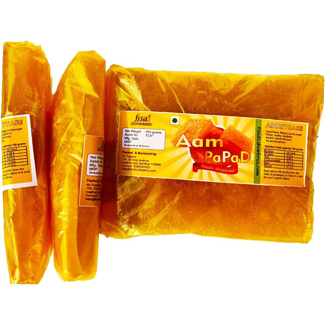 Foods.shopkruz Meetha Aam Papad, 400 grams Mango bar aam sotto
