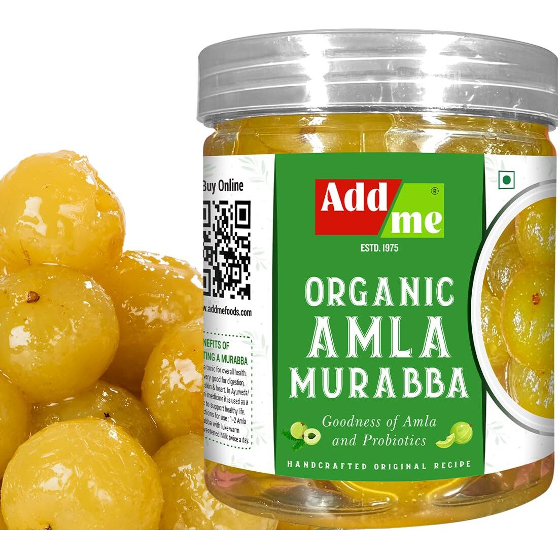 Add me Homemade Dry Amla Murabba 400g | Naturally preserved without sugar syrup amla murabba immunity booster pet jar.